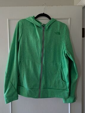 North face Full Zip Women's Hoodie Neon Green Size LG